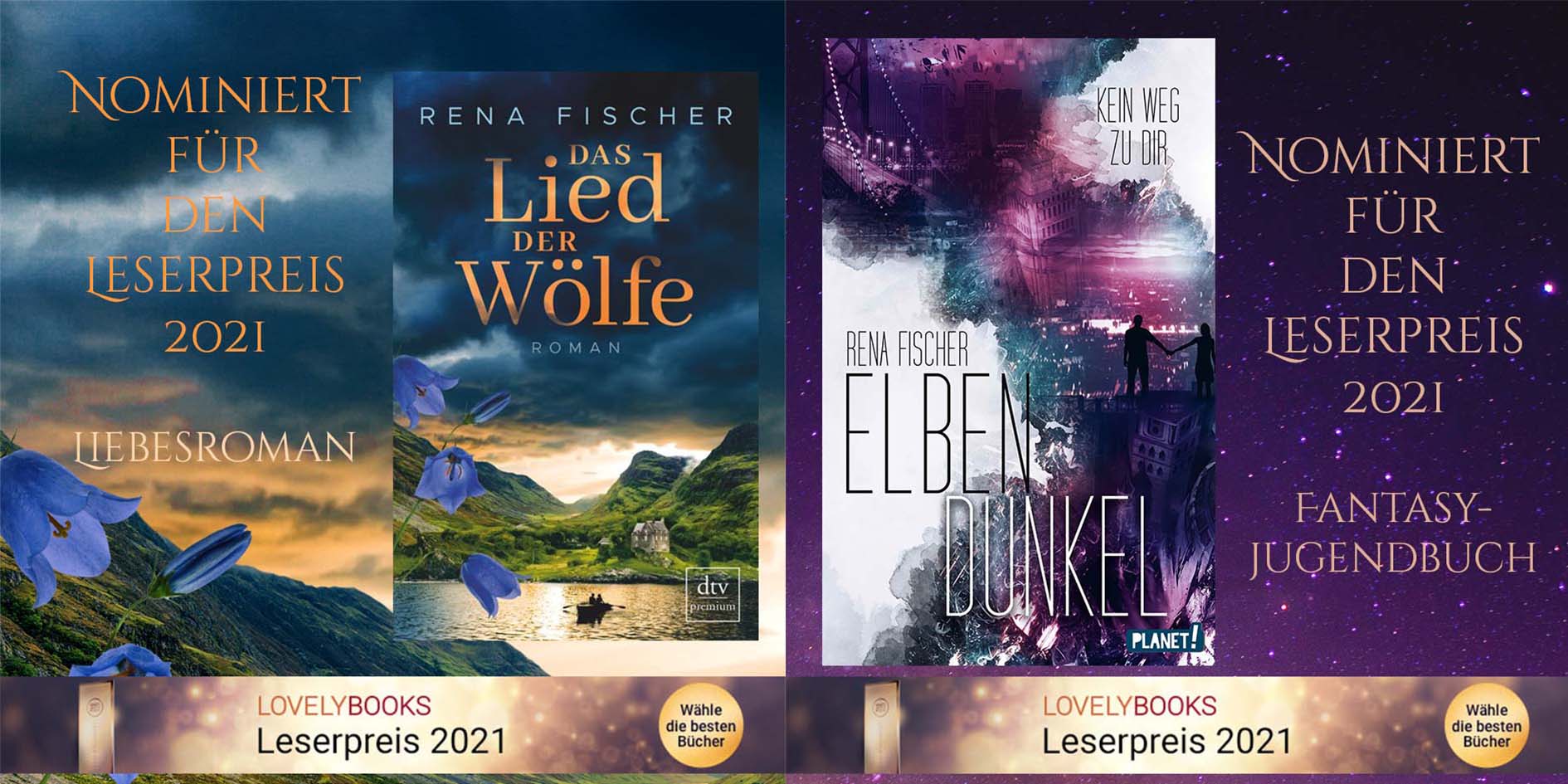"Elbendunkel" und "Das Lied der Wölfe" für den Leserpreis nominiert